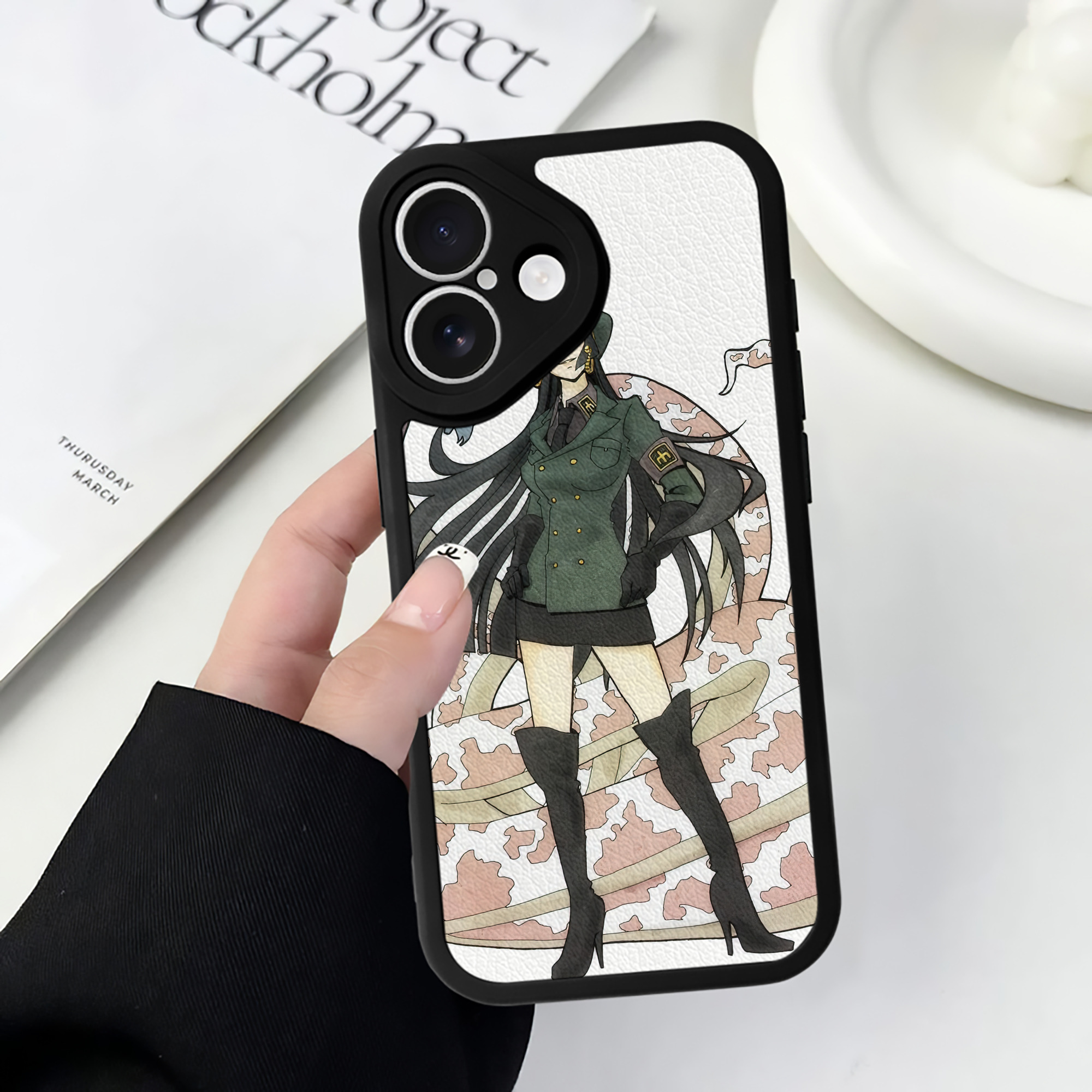 （画像用） ワンピース ONE PIECE 【iPhone 16シリーズ対応】シリコンスマホケース（レザー調） 材質：シリコン
